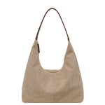 Evie | Minimal Vegan Suede Hobo Bag – Timeless & Chic - in Off White | Arvea Bags