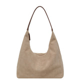 Evie | Minimal Vegan Suede Hobo Bag – Timeless & Chic - in Off White | Arvea Bags