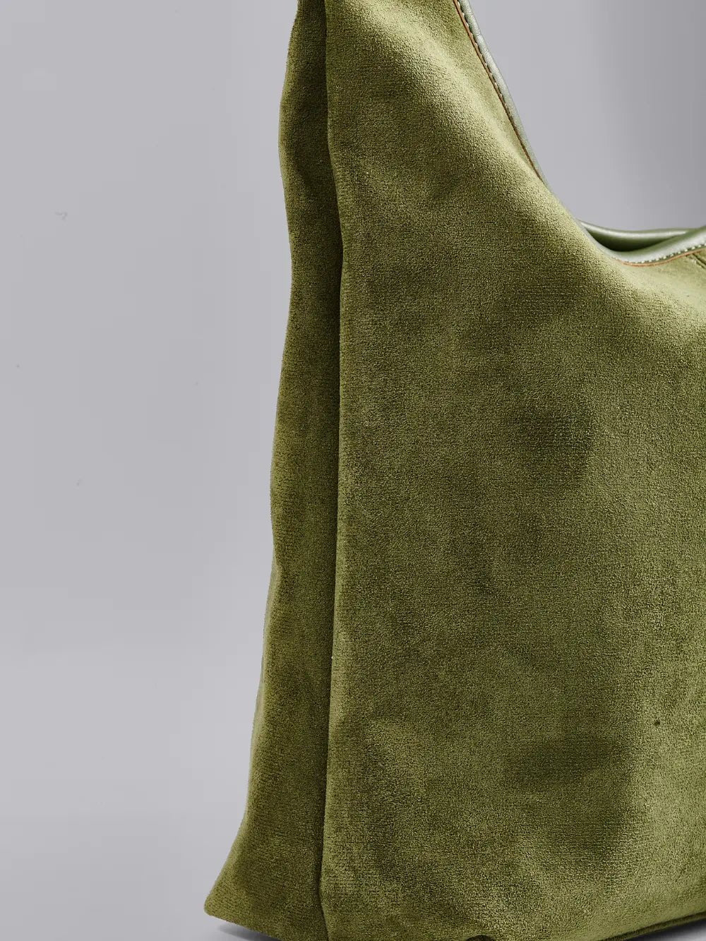 Evie | Minimal Vegan Suede Hobo Bag – Timeless & Chic - in Olive | Arvea Bags