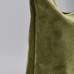Evie | Minimal Vegan Suede Hobo Bag – Timeless & Chic - in Olive | Arvea Bags