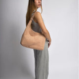 Evie | Minimal Vegan Suede Hobo Bag – Timeless & Chic - in Olive | Arvea Bags