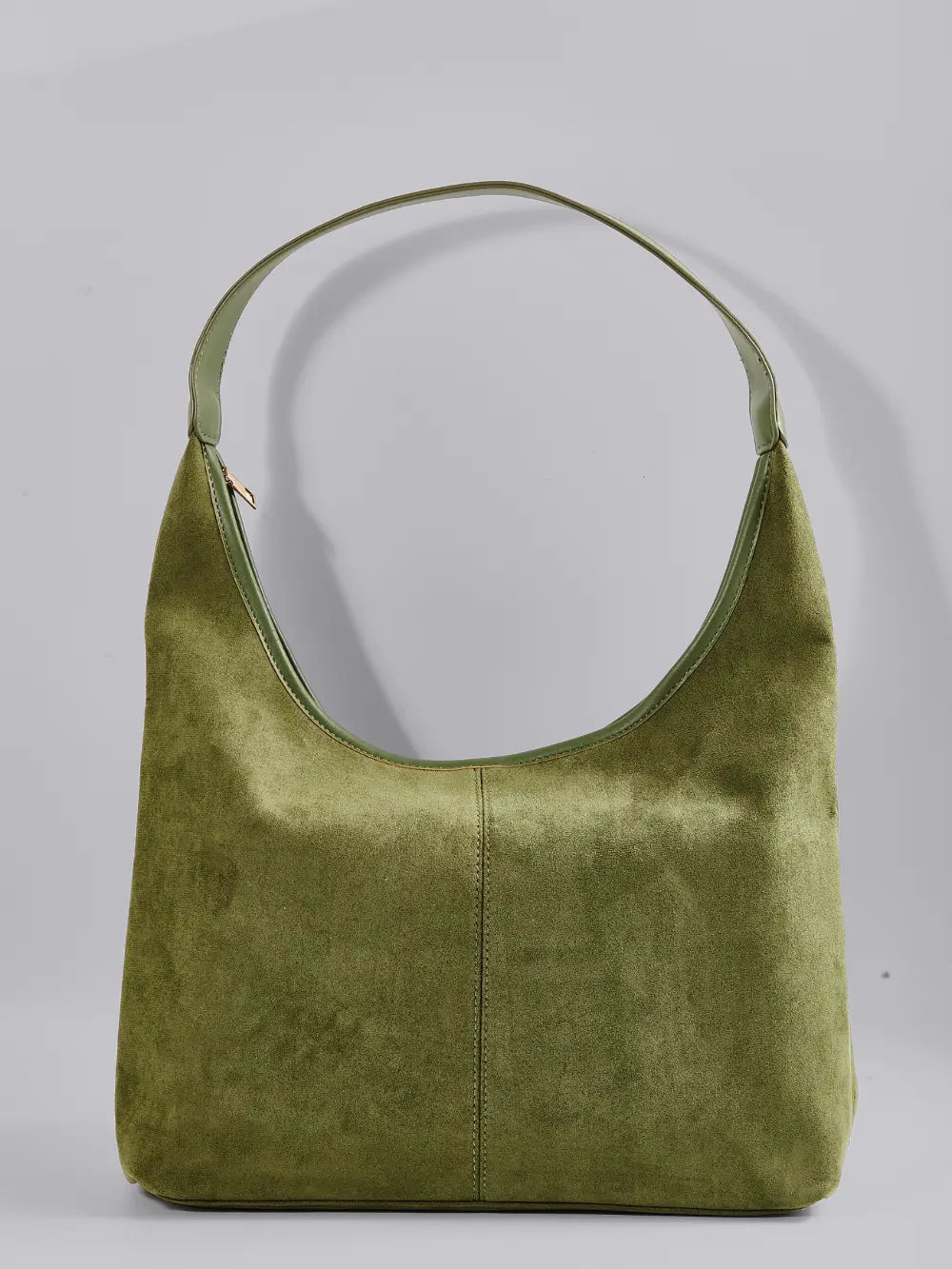 Evie | Minimal Vegan Suede Hobo Bag – Timeless & Chic - in Olive | Arvea Bags