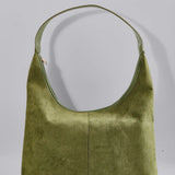 Evie | Minimal Vegan Suede Hobo Bag – Timeless & Chic - in Olive | Arvea Bags