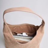 Evie | Minimal Vegan Suede Hobo Bag – Timeless & Chic - in Olive | Arvea Bags