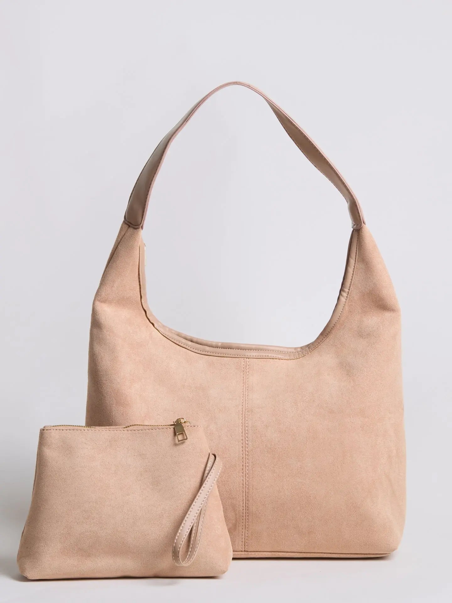 Evie | Minimal Vegan Suede Hobo Bag – Timeless & Chic - in Olive | Arvea Bags