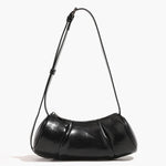 Evie | Pleated Leather Shoulder Bag – Chic & Timeless - in Black | Arvea Bags