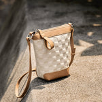 Evienne | Beige Woven Crossbody Bag – Casual Elegance & Everyday Versatility - in Beige | Arvea Bags