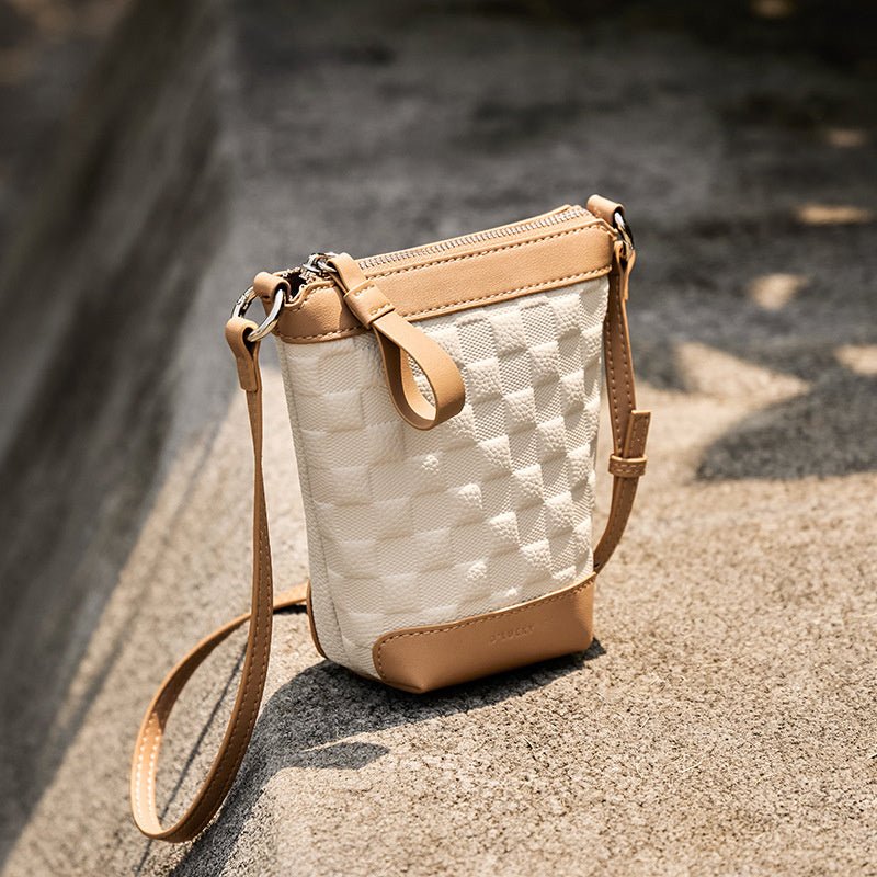Evienne | Beige Woven Crossbody Bag – Casual Elegance & Everyday Versatility - in Beige | Arvea Bags