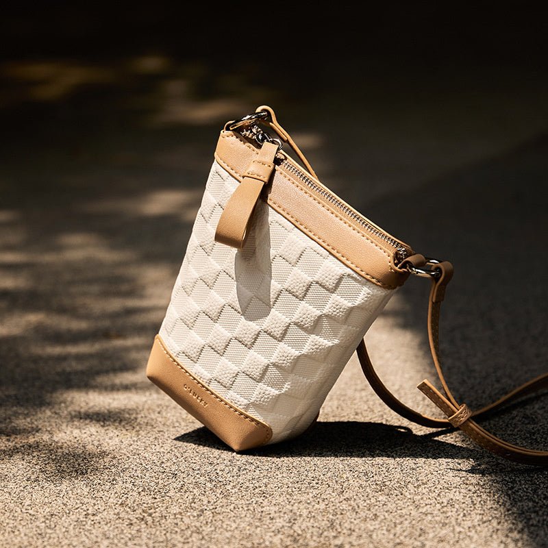 Evienne | Beige Woven Crossbody Bag – Casual Elegance & Everyday Versatility - in Beige | Arvea Bags