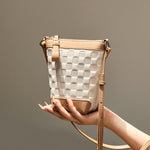 Evienne | Beige Woven Crossbody Bag – Casual Elegance & Everyday Versatility - in Beige | Arvea Bags