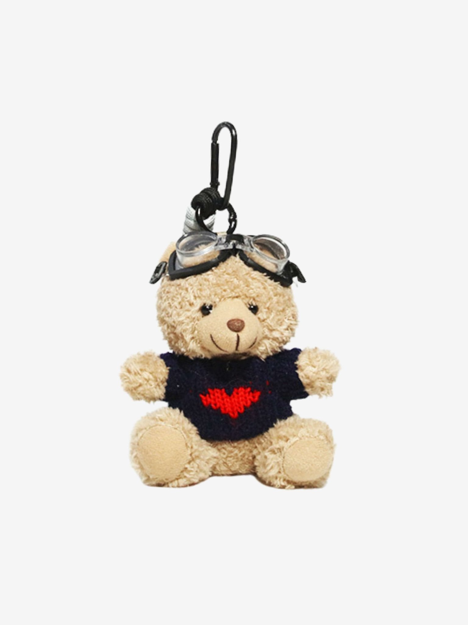 Faelora | Aviator Teddy Plush Bag Charm – Adventurous, Cute & Stylish - in Navy Blue | Arvea Bags