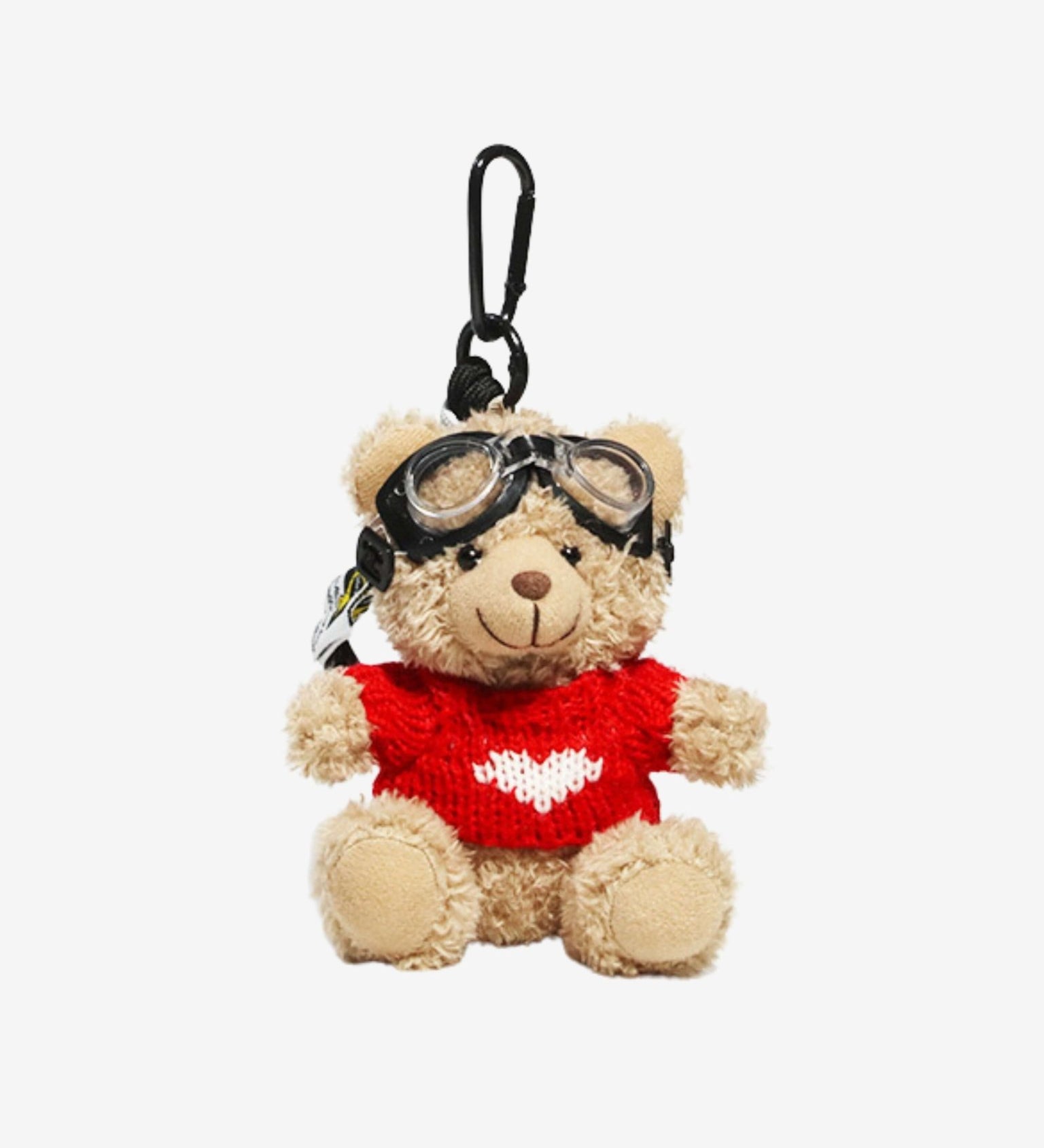 Faelora | Aviator Teddy Plush Bag Charm – Adventurous, Cute & Stylish - in Red | Arvea Bags