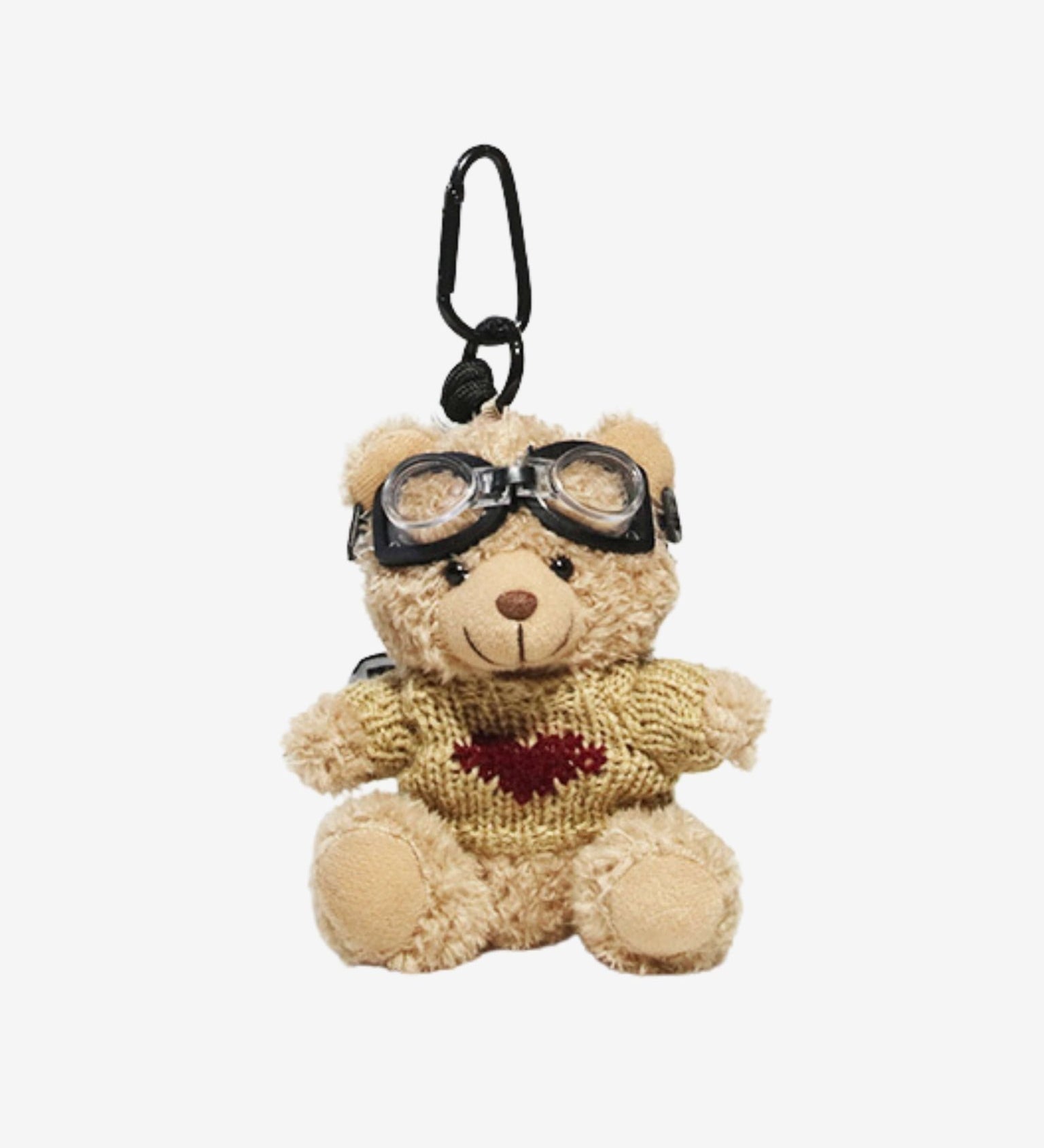 Faelora | Aviator Teddy Plush Bag Charm – Adventurous, Cute & Stylish - in Tan Brown | Arvea Bags