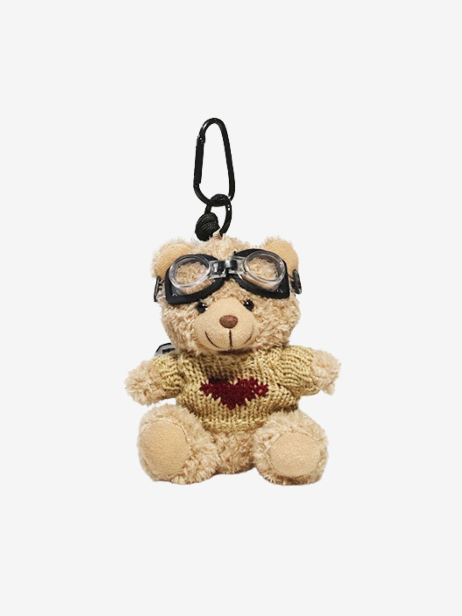 Faelora | Aviator Teddy Plush Bag Charm – Adventurous, Cute & Stylish - in Tan Brown | Arvea Bags