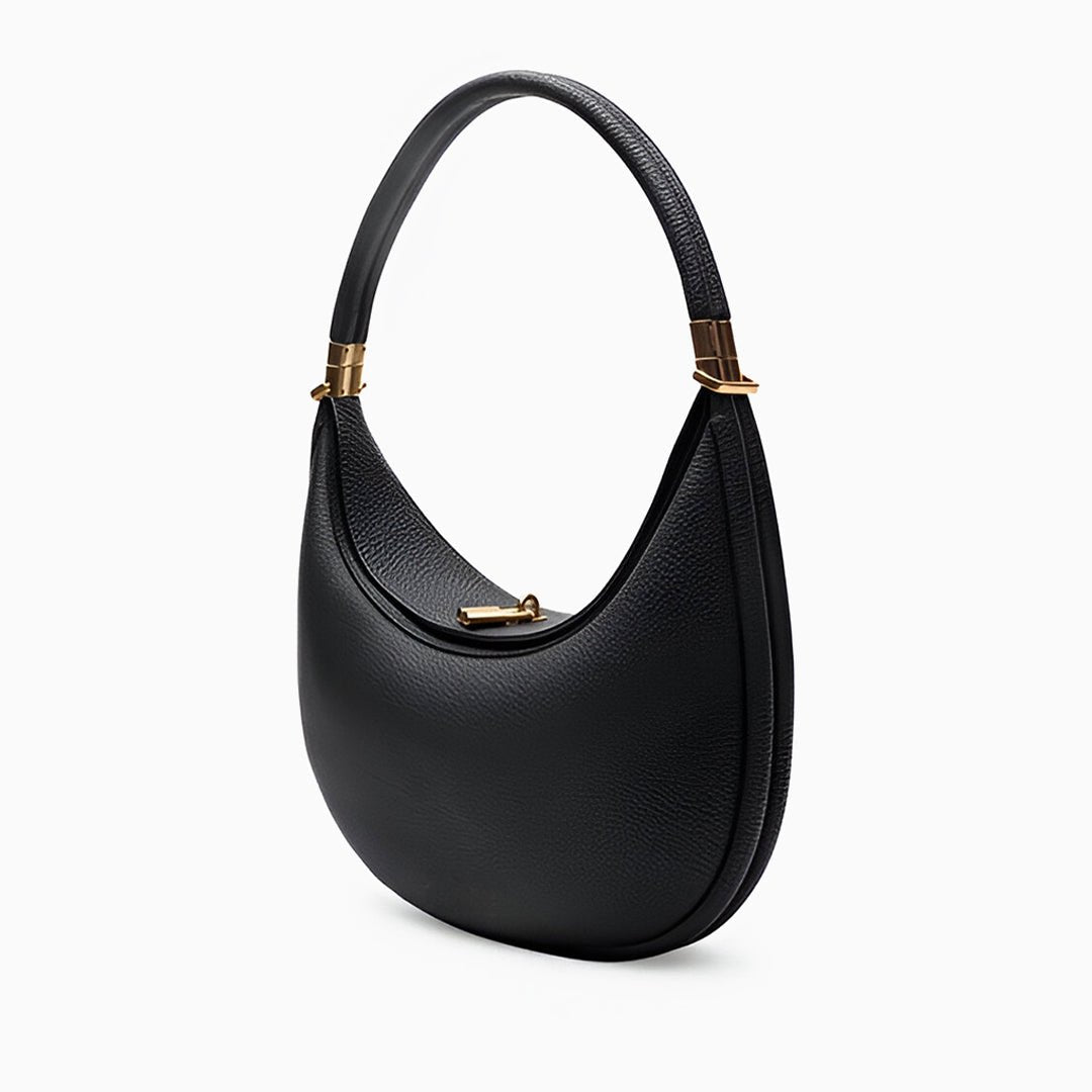 Fay Leather Shoulder Bag Designer Hobo Bag for Women - in Black | Arvea Bags