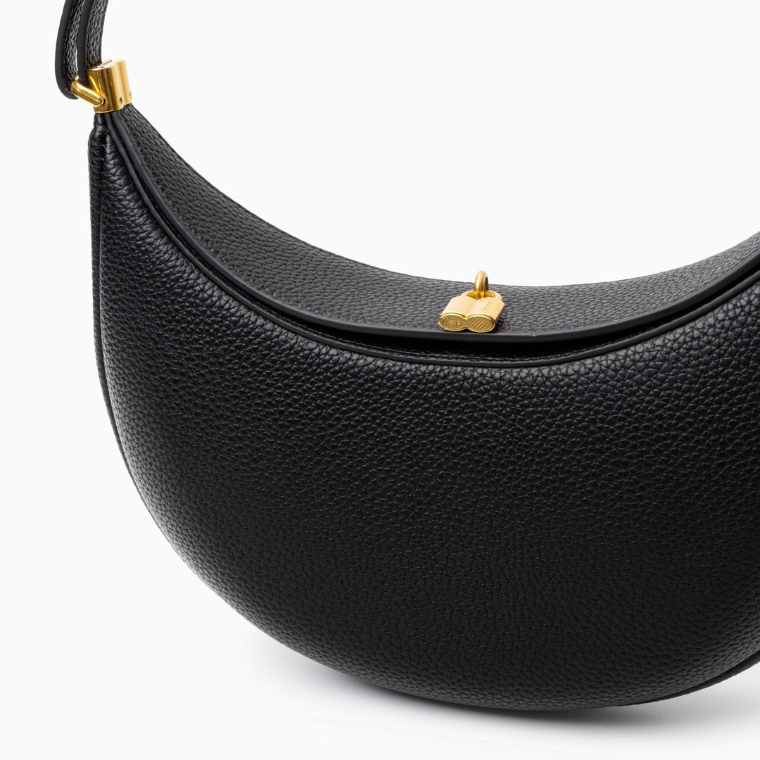 Fay Leather Shoulder Bag Designer Hobo Bag for Women - in Black | Arvea Bags
