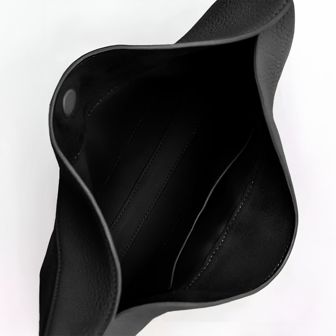 Fay Leather Shoulder Bag Designer Hobo Bag for Women - in Black | Arvea Bags