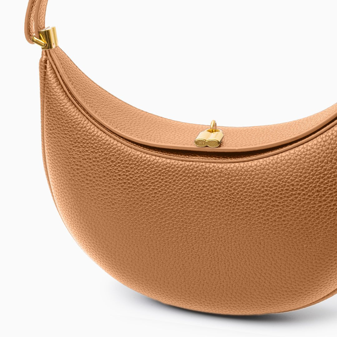 Fay Leather Shoulder Bag Designer Hobo Bag for Women - in Classic Brown | Arvea Bags