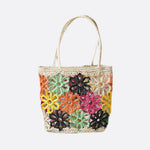 Floral Crochet Woven Tote Bag – Handmade - Style Summer Shoulder Bag - in | Arvea Bags
