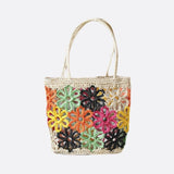 Floral Crochet Woven Tote Bag – Handmade - Style Summer Shoulder Bag - in | Arvea Bags