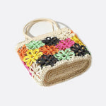 Floral Crochet Woven Tote Bag – Handmade - Style Summer Shoulder Bag - in | Arvea Bags
