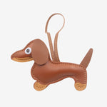 Gaelith | Dachshund Leather Bag Charm – Cute & Stylish Accessory - in Tan Brown | Arvea Bags