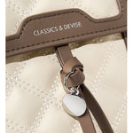Galadriel | Beige Quilted Leather Crossbody Bag – Classic Elegance & Everyday Charm - in Beige | Arvea Bags