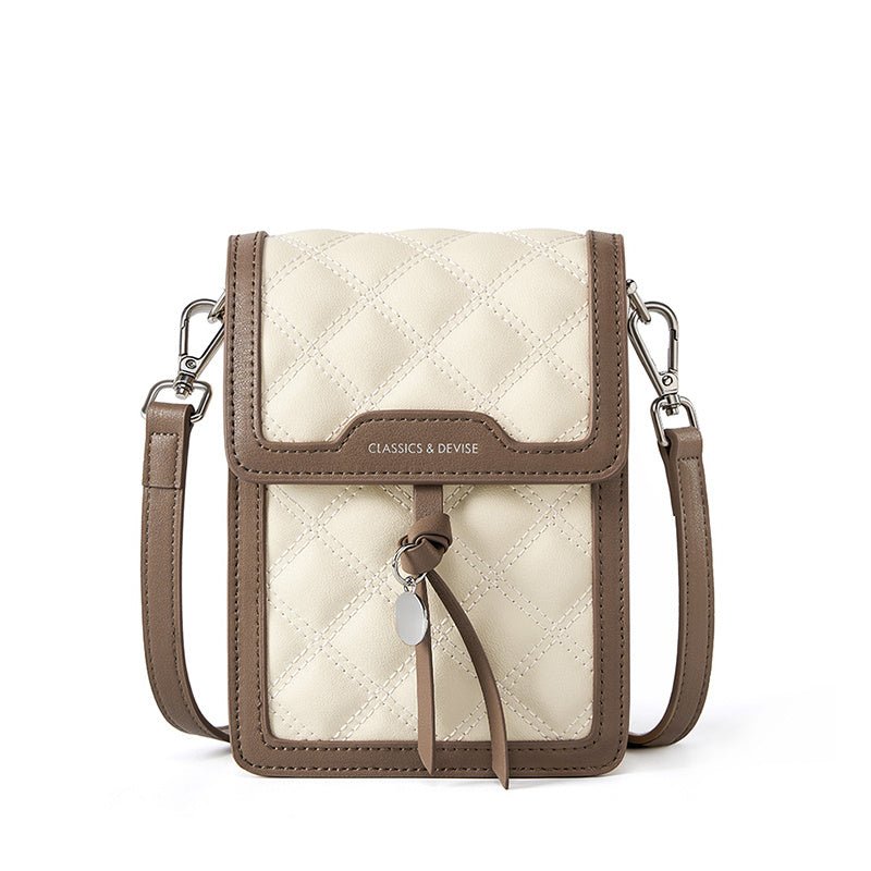 Galadriel | Beige Quilted Leather Crossbody Bag – Classic Elegance & Everyday Charm - in Beige | Arvea Bags