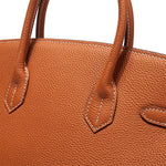 Genuine Leather Structured Tote – Classic Women's Handbag with Elegant Finish - in Light Brown | Arvea Bags