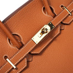 Genuine Leather Structured Tote – Classic Women's Handbag with Elegant Finish - in Light Brown | Arvea Bags
