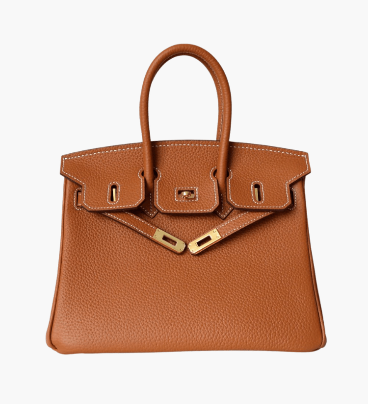 Genuine Leather Structured Tote – Classic Women's Handbag with Elegant Finish - in Light Brown | Arvea Bags