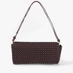 Glossy Clutch Handbag with Detachable Strap – Elegant Evening and Day Accessory - in Burgundy | Arvea Bags