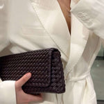Glossy Clutch Handbag with Detachable Strap – Elegant Evening and Day Accessory - in Burgundy | Arvea Bags