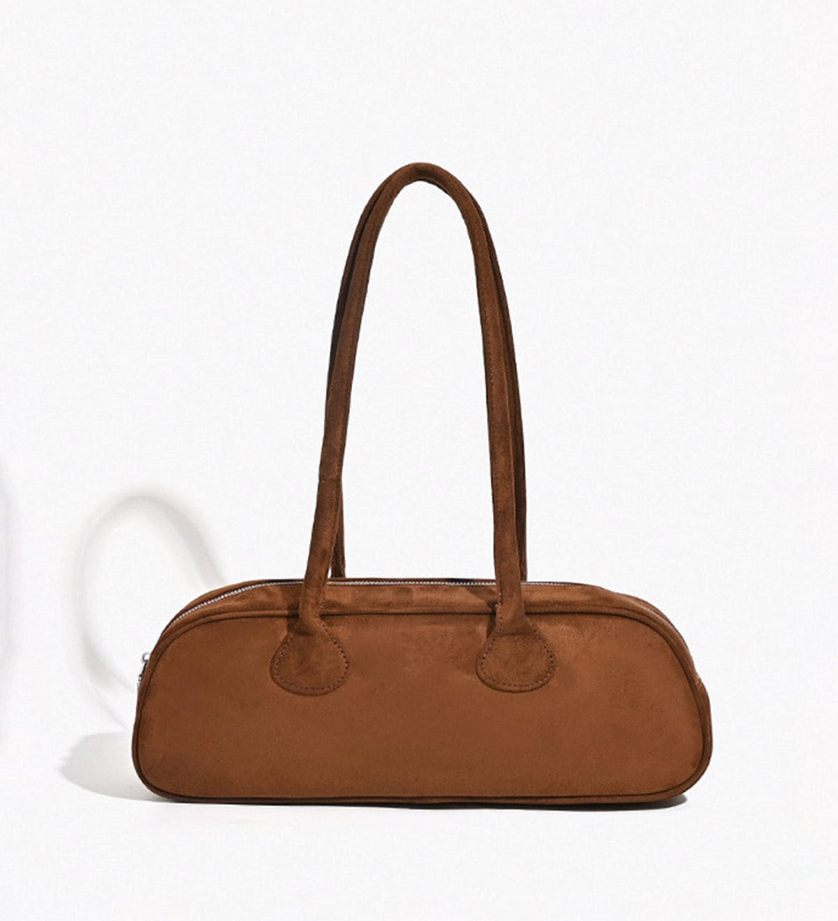 Gracy | Slim Suede Shoulder Bag – Effortless Chic & Elegance - in Brown | Arvea Bags