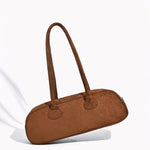 Gracy | Slim Suede Shoulder Bag – Effortless Chic & Elegance - in Brown | Arvea Bags