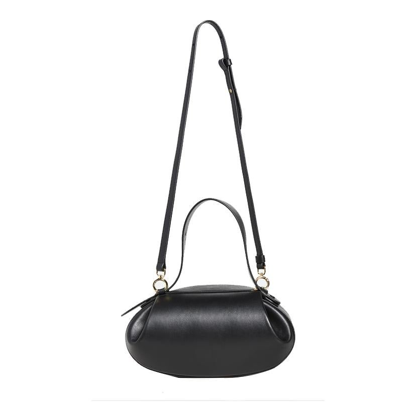 Guinevere | Sculpted Brown Leather Shoulder Bag – Modern Elegance & Artistic Sophistication - in Brown | Arvea Bags