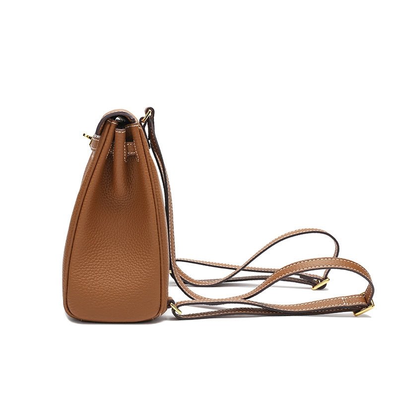 Halia | Elegant Black Leather Backpack – Stylish, Chic & Functional - in Black | Arvea Bags