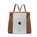 Halia | Elegant Black Leather Backpack – Stylish, Chic & Functional - in Black | Arvea Bags