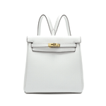 Halia | Elegant Black Leather Backpack – Stylish, Chic & Functional - in Light Beige | Arvea Bags