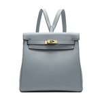 Halia | Elegant Black Leather Backpack – Stylish, Chic & Functional - in Light Blue | Arvea Bags