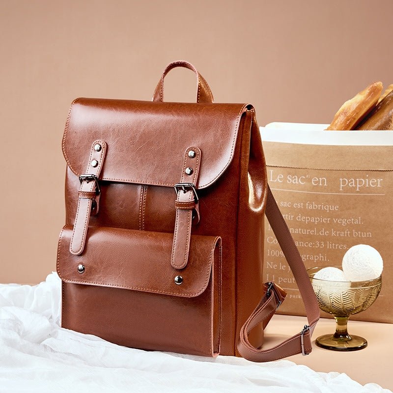 Handcrafted Leather Backpack – Durable Everyday Rucksack for Office & Commuting - in Light Brown | Arvea Bags