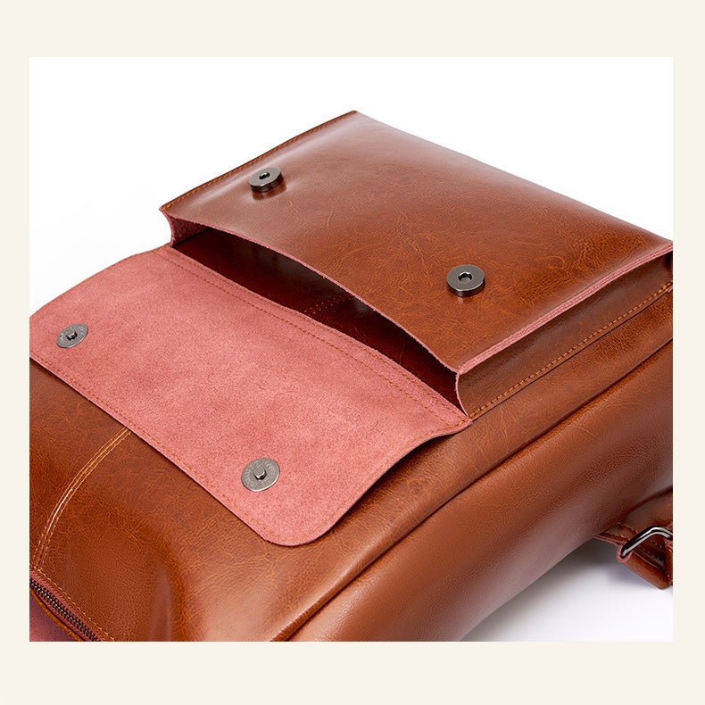 Handcrafted Leather Backpack – Durable Everyday Rucksack for Office & Commuting - in Light Brown | Arvea Bags