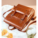 Handcrafted Leather Backpack – Durable Everyday Rucksack for Office & Commuting - in Light Brown | Arvea Bags
