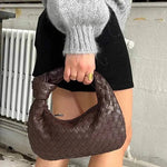 Handcrafted Mini Leather Woven Bag – Chic Everyday Essential - in Black | Arvea Bags