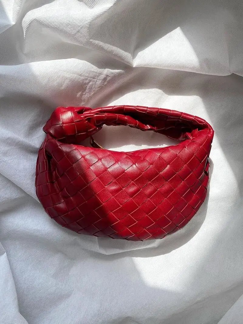 Handcrafted Mini Leather Woven Bag – Chic Everyday Essential - in Black | Arvea Bags
