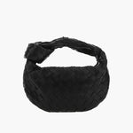 Handcrafted Mini Leather Woven Bag – Chic Everyday Essential - in Black | Arvea Bags