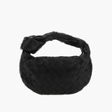 Handcrafted Mini Leather Woven Bag – Chic Everyday Essential - in Black | Arvea Bags