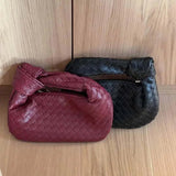 Handcrafted Mini Leather Woven Bag – Chic Everyday Essential - in Black | Arvea Bags