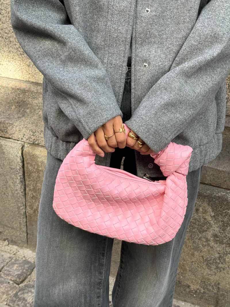 Handcrafted Mini Leather Woven Bag – Chic Everyday Essential - in Black | Arvea Bags