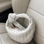 Handcrafted Mini Leather Woven Bag – Chic Everyday Essential - in Black | Arvea Bags